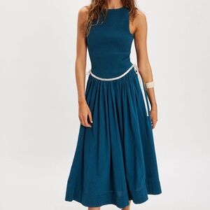 Free People Nightinggale Seersucker Midi